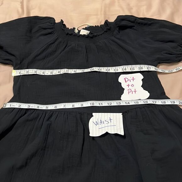 NWT universe thread szXS on/off shoulder elastic neck & SS black dress w/pockets - Picture 5 of 10